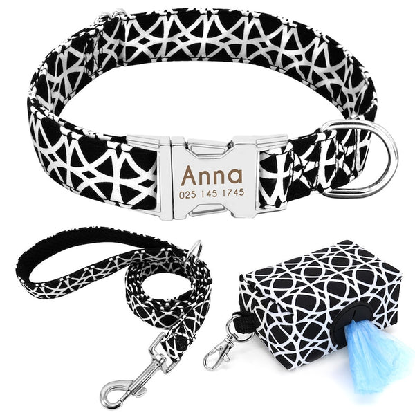 Black and clearance white dog collar