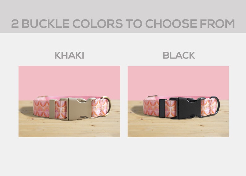 Pink Floral Lightweight Dog Collar, Personalized Premium Dog Collar or Dog Collar and Leash Set with Matching Bowtie *Detachable
