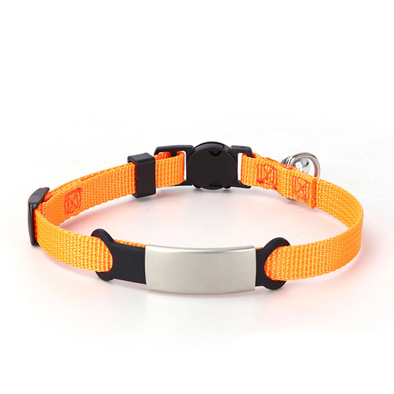 Personalised Cat Collar with Breakaway Buckle, Silent Tag Bell, 8 Bright Colors
