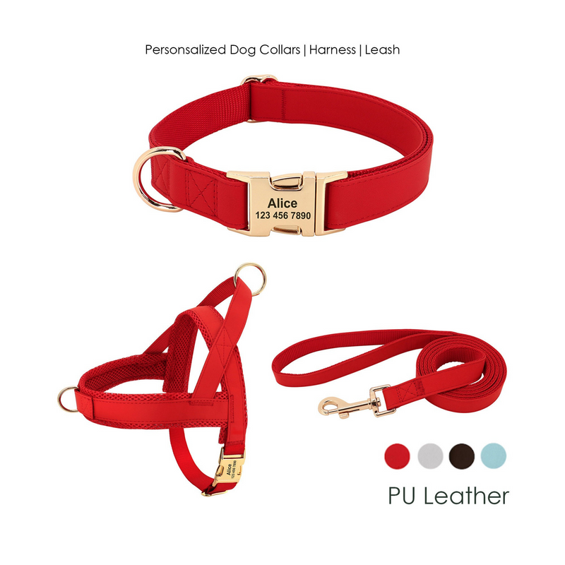PU leather Dog Collar