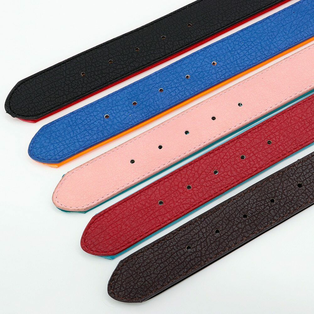 Personalized PU Leather Dog Collar with ID Tags