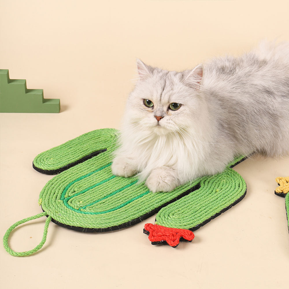 Pet Cat Scratching Mat Cute Kitten Scratcher Toy Accessories Sisal Cat Scratching Post Cats Claw Grinding Furniture Pet Supplies