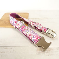 Personalized Bow Tie Floral  Dog Collar Set