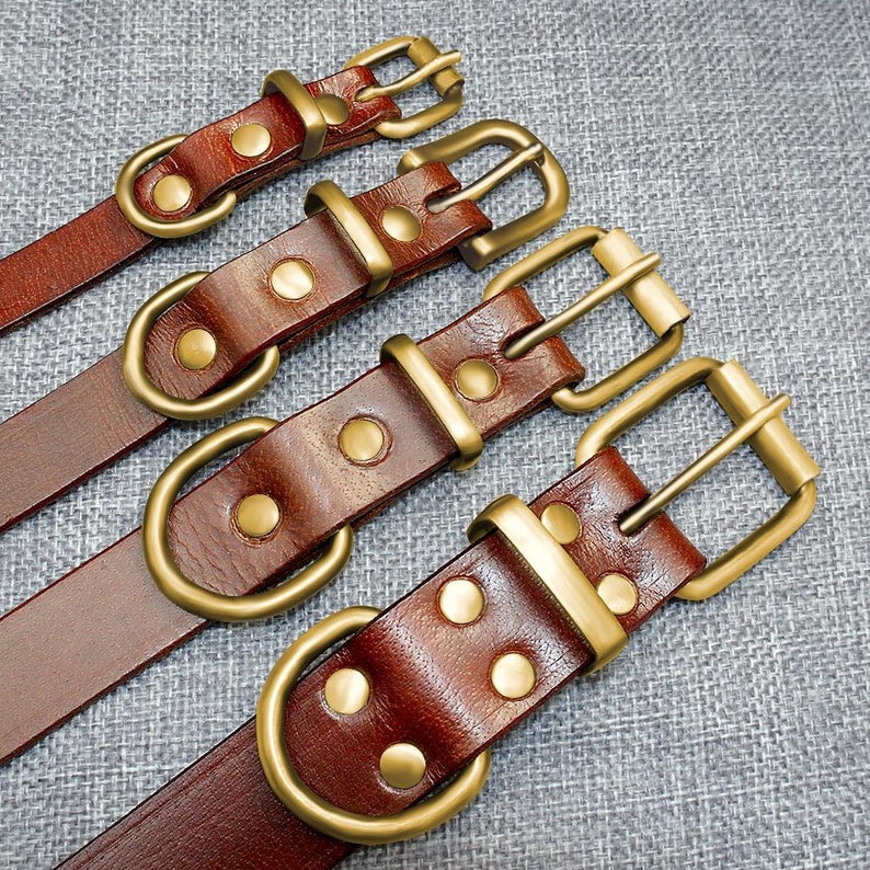 Genuine Leather Personalized Dog collar