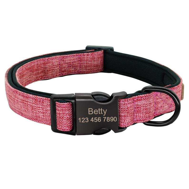 Laser Engraved Plain Customized Dog Collar
