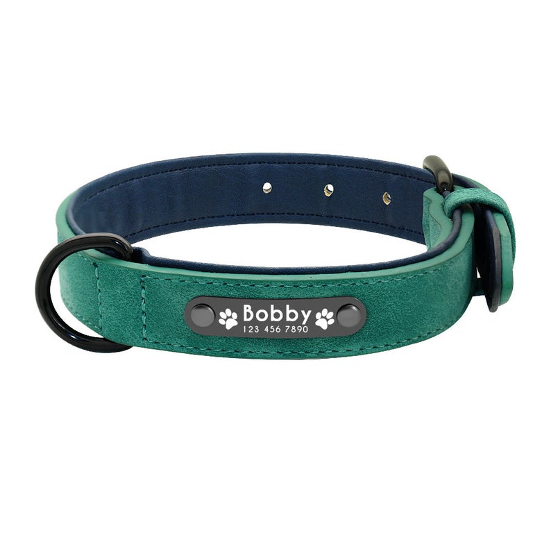 Personalized Faux Leather Dog Collar
