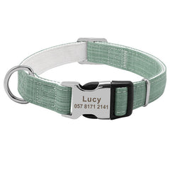 Engraved Bamboo Fibre Dog Collar * Personalized Pet Gift