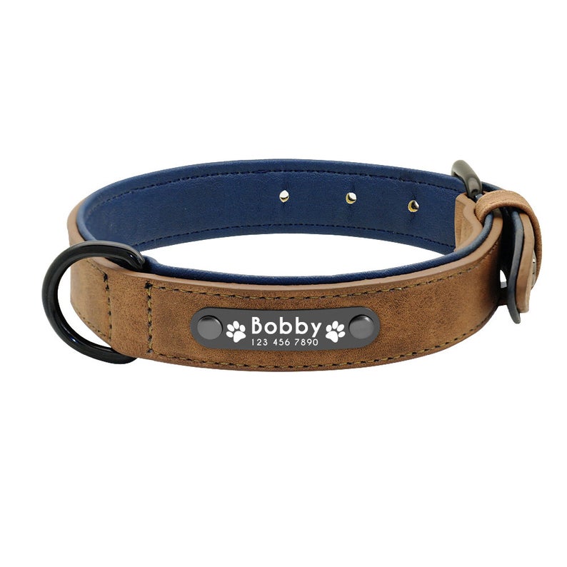 Personalized Faux Leather Dog Collar