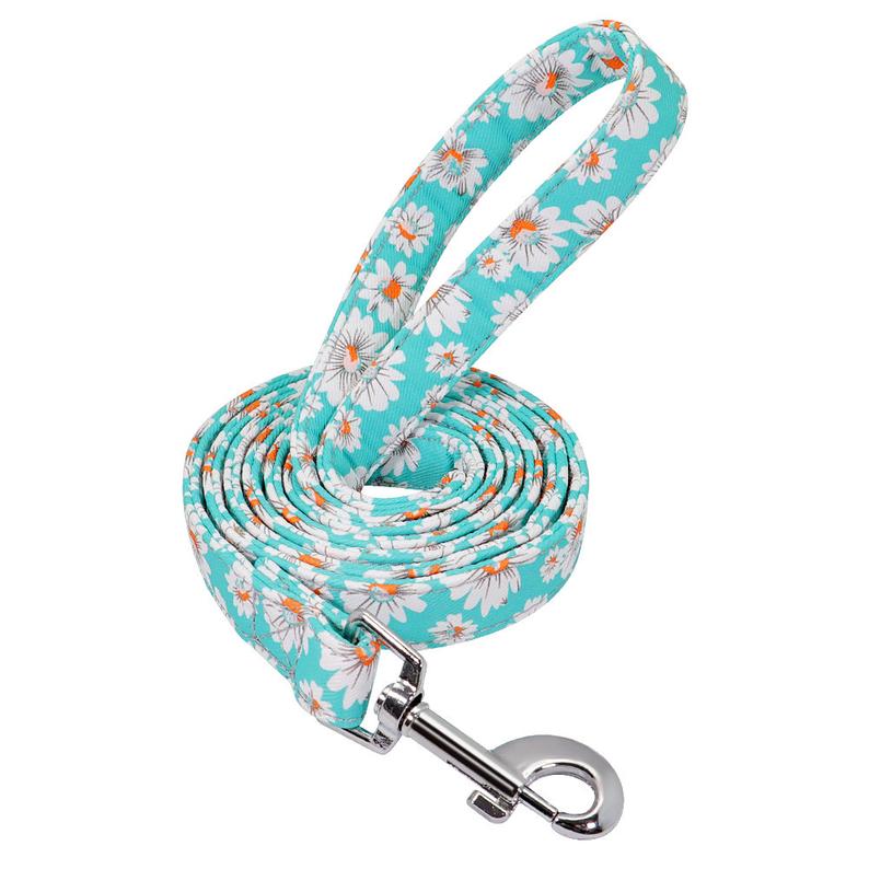 Floral Prints Nylon Personalized Dog Collar