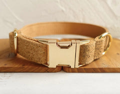 Personalized Cork Pattern Dog Collar and Leash