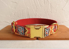 Bohemian Personalized Bow Tie Dog Collar Set