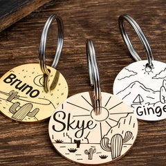 Customized Stainless Steel Pet ID Tag - Personalized with Your Pet's Name and Contact - Front and Back Engraving for Dogs and Cats