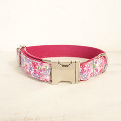 Personalized Bow Tie Floral  Dog Collar Set