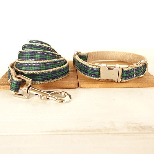 Scotland Design Dog Collar & Leash set