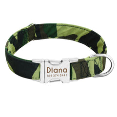 Nylon Camouflage Dog Collar and Leash