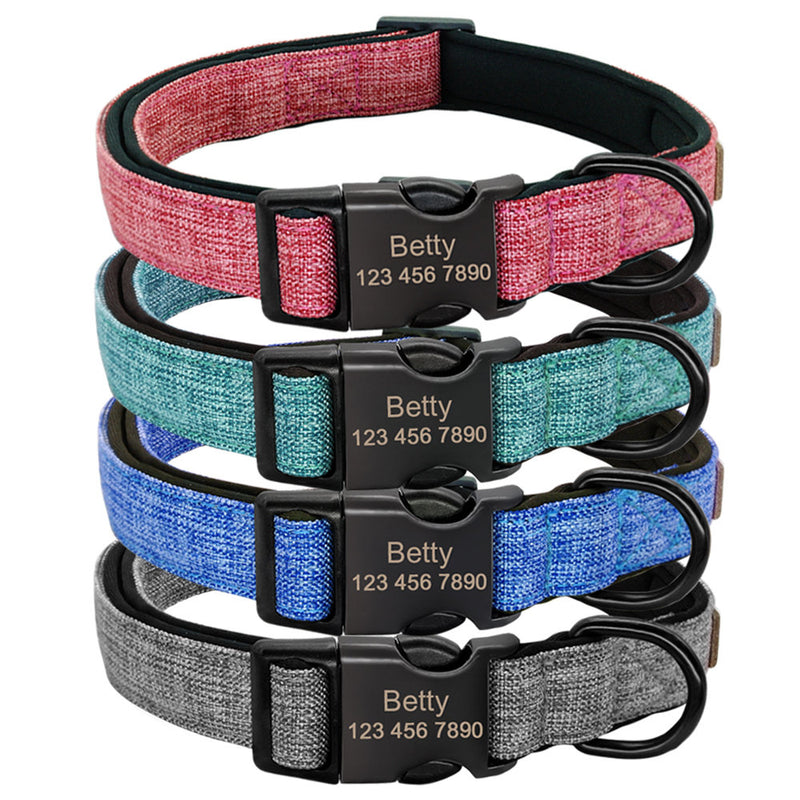 Laser Engraved Plain Customized Dog Collar