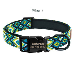 Custom Geometric Pattern Comfy Dog Collar