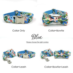 Personalized Bow Tie Design Dog Collar Set