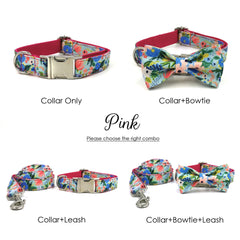 Personalized Bow Tie Design Dog Collar Set