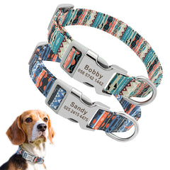 Folk Style Personalized Dog Collar