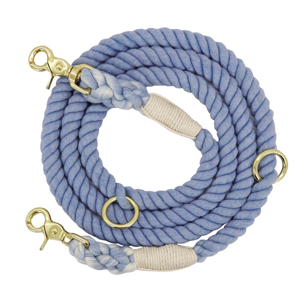Braided Rope Dog Leash in Tie Dye Multi-purpose, 6ft/180cm, Hands free