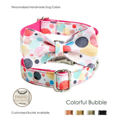 Colorful Bubble Design Collar Bowtie Set