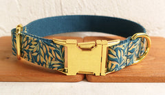 Golden Leaf Custom Dog Collar Bowtie Set