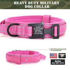 Military Dog Collar With Name Tag