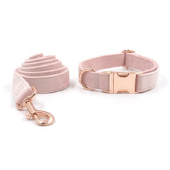 Custom Girl Baby Pink Dog Collar Set