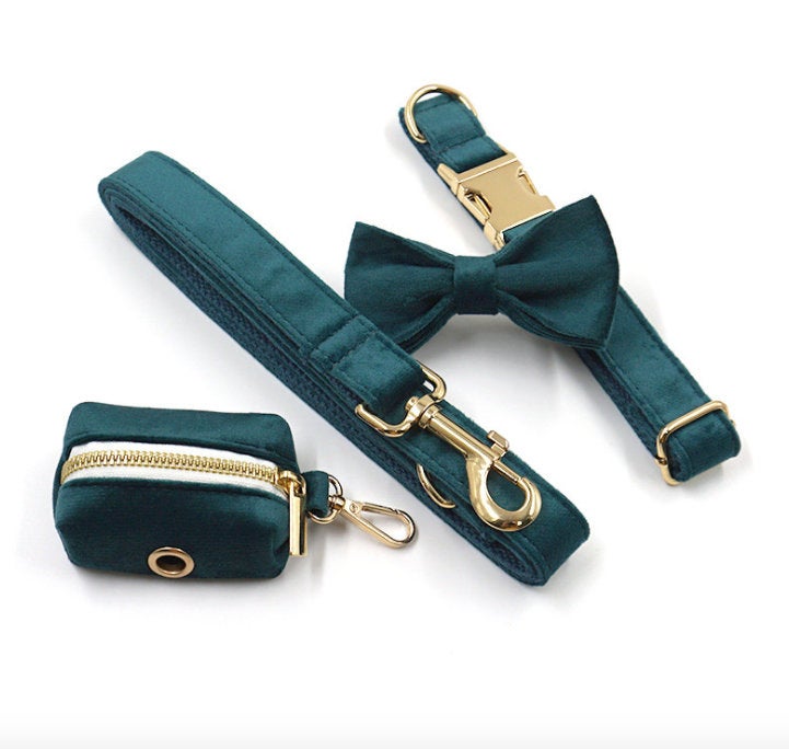 Dark Emerald Dog Collar, or Matching Combo