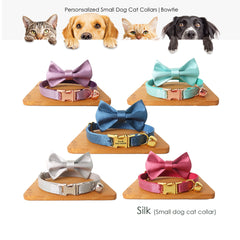 Silky Puppy Tiny Personalized Dog Collar Set