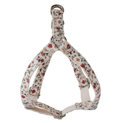 Personalize Engraved Handmade White Floral Dog Collar or Dog Collar and Lead Set, Bowtie and Flower Step In Harness Available
