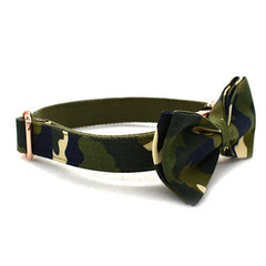 Personalized Engraved Handmade Camouflage Dog Collar or Dog Collar and Lead Set, Matching Bowtie and Step-in Harness Available