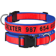 Dog Collar in Green, Red, Grey, Purple, Pink, Yellow and Solid Pattern